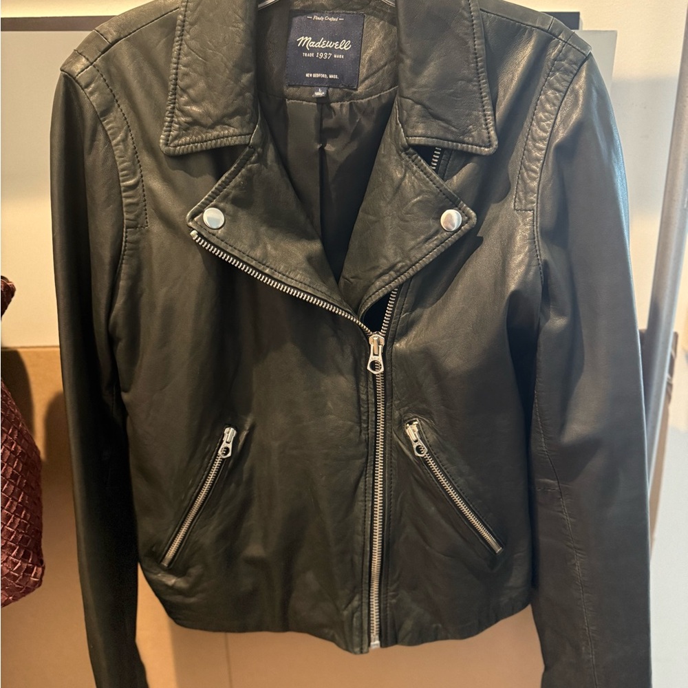 Madewell Women's Black Leather Moto Jacket